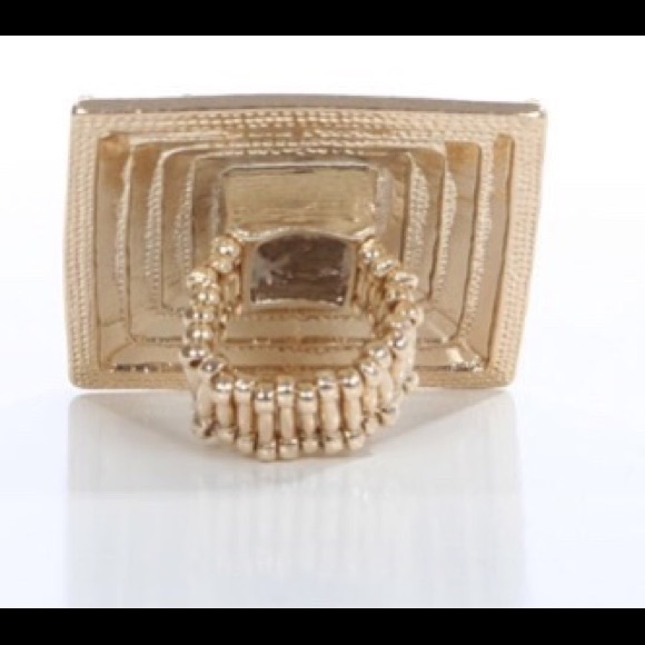 ⚡️⚡️Square Rhinestone Pendant Stretch ring - Picture 2 of 2